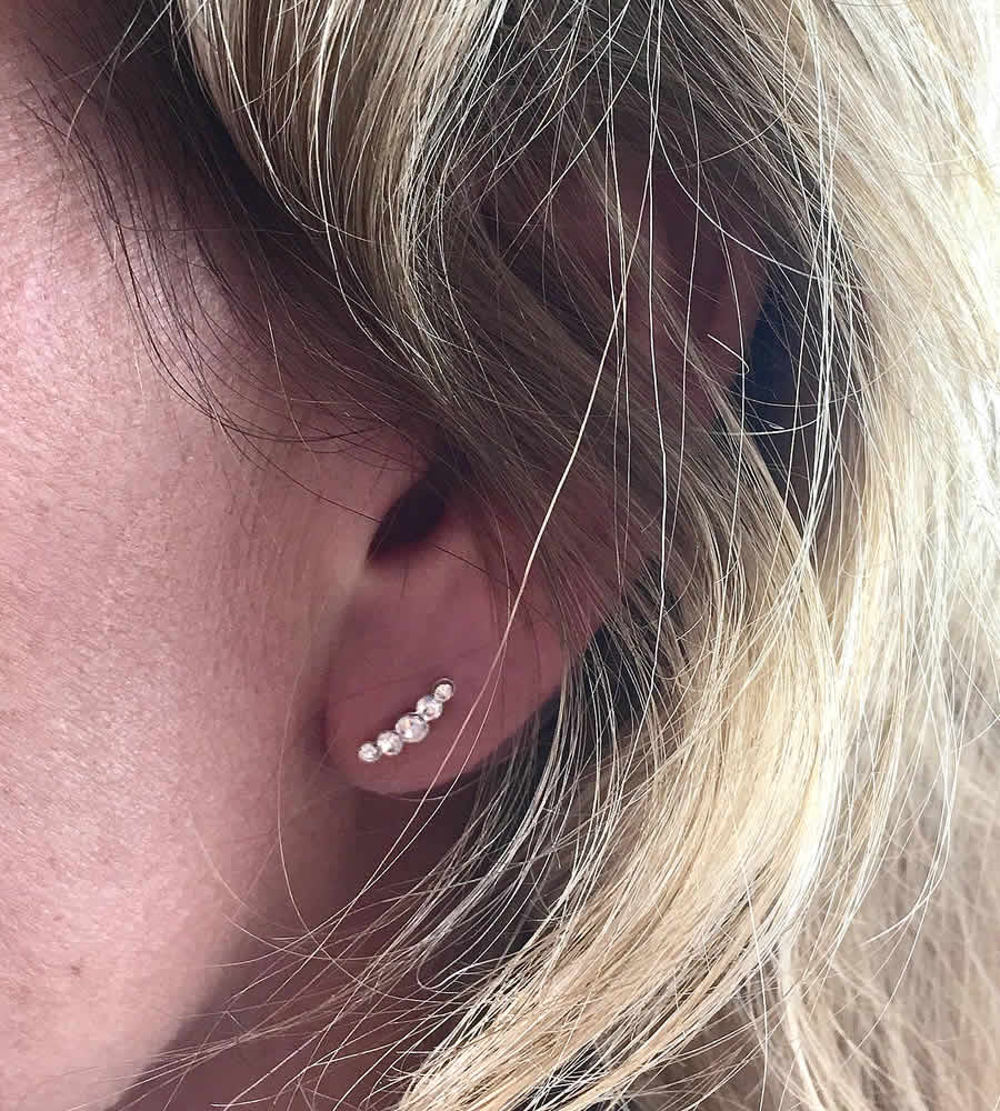 Small diamante studs sale