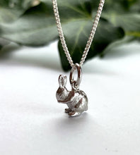 Load image into Gallery viewer, sterling silver bunny rabbit necklace