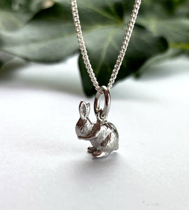 sterling silver bunny rabbit necklace