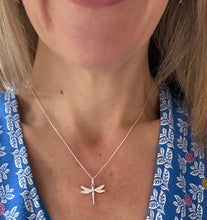 Load image into Gallery viewer, Sterling Silver Dragonfly Necklace