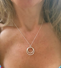 Load image into Gallery viewer, Sterling Silver Double Circles Necklace