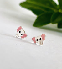 Load image into Gallery viewer, sterling silver elephant stud earrings