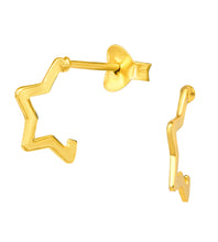 Load image into Gallery viewer, NEW! Gold Mini Star Hoops