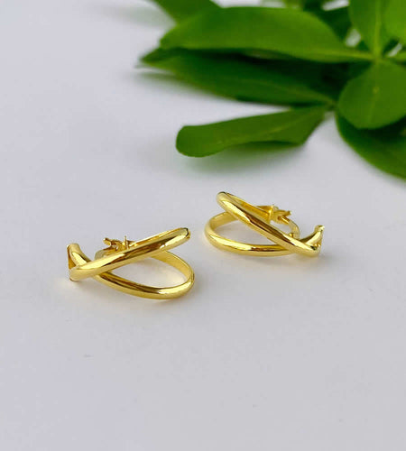 classic gold crossover hoops