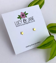 Load image into Gallery viewer, mini gold simple star stud earrings
