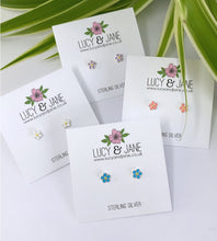 Load image into Gallery viewer, NEW! Sterling Silver Daisy Studs - Lavender