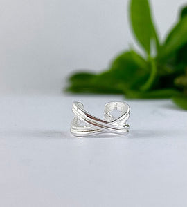 sterling silver cross ear cuff