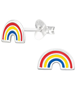 Sterling Silver Rainbow Studs