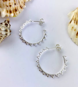 sterling silver sun hoops