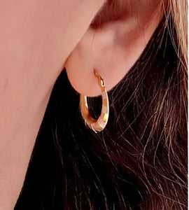 NEW!  Sterling SIlver and Gold Two Tone Hoops
