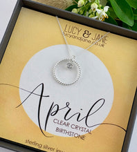 Load image into Gallery viewer, NEW! Sterling Silver Circle Birthstone Necklace