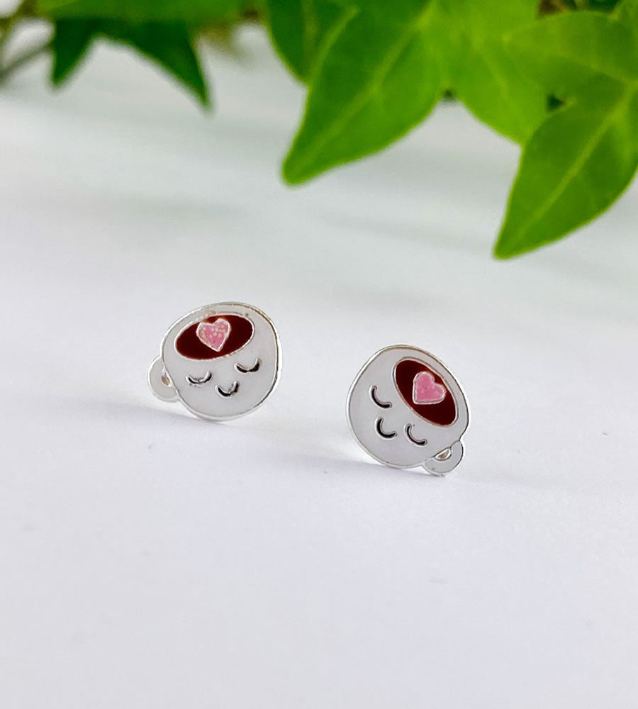 sterling silver earrings for tea lovers