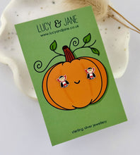 Load image into Gallery viewer, Halloween Sterling Silver Vampire Earring Studs