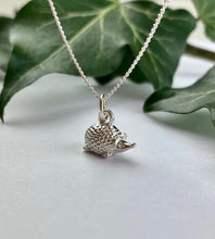 Load image into Gallery viewer, Cute sterling silver mini hedgehog necklace