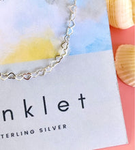 Load image into Gallery viewer, Sterling Silver Multi Hearts Anklet