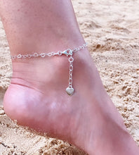 Load image into Gallery viewer, Sterling Silver Multi Hearts Anklet
