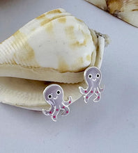 Load image into Gallery viewer, LAST PAIR - Sterling Silver Octopus Earrings