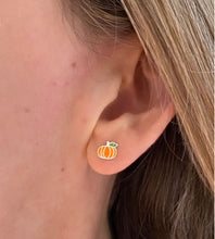 Load image into Gallery viewer, MUST HAVE! Sterling Silver Pumpkin Studs