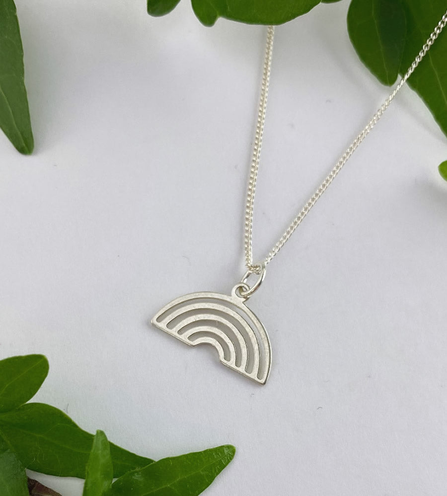 Sterling Silver Rainbow Necklace