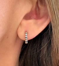 Load image into Gallery viewer, Sterling Silver Skull Hoops