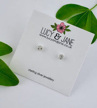 Load image into Gallery viewer, Sterling Silver Tiny Crystal Dot Studs - Choose your colour