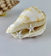 Load image into Gallery viewer, sterling silver starfish earring studs