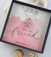 Load image into Gallery viewer, sterling silver starfish necklace in gift box