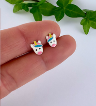 Load image into Gallery viewer, LAST PAIR - Sterling Silver Unicorn Head Studs