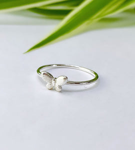 delicate sterling silver butterfly ring