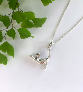 sterling silver necklace for cat lovers