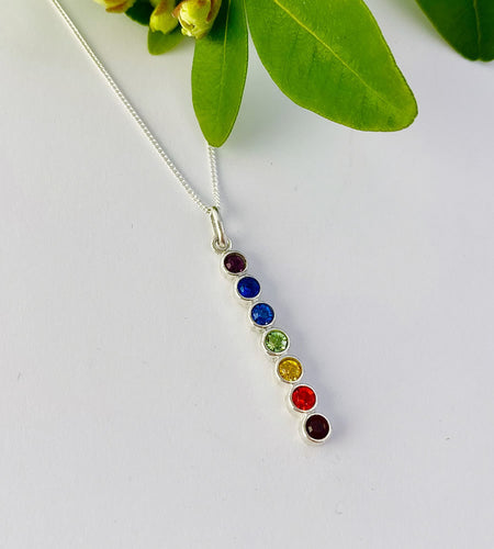 sterling silver chakra necklace