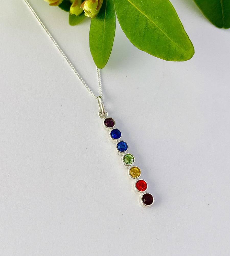 sterling silver chakra necklace