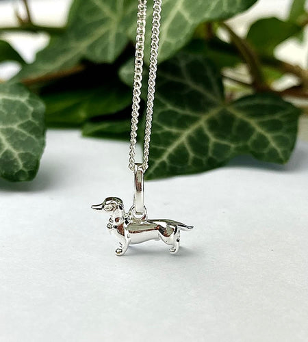 LAST ONE - Sterling Silver Sausage Dog Necklace