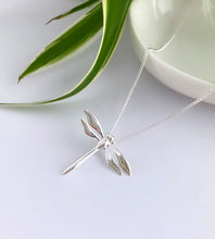 Load image into Gallery viewer, sterling silver dragonfly necklace as a gift