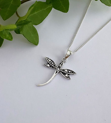 NEW! Sterling Silver Dragonfly Necklace