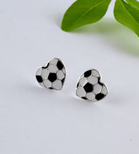 Load image into Gallery viewer, LIMITED EDITION. Sterling Silver Football Earrings