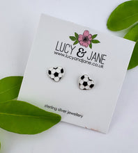 Load image into Gallery viewer, LIMITED EDITION. Sterling Silver Football Earrings