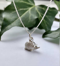 Load image into Gallery viewer, adorable sterling silver mini hedgehog necklace