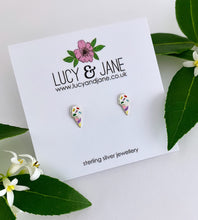 Load image into Gallery viewer, Sterling Silver Ice Cream with Sprinkes Earrings