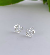 Load image into Gallery viewer, sterling silver infinity heart earrings