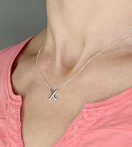 Sterling Silver Kiss Necklace