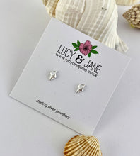 Load image into Gallery viewer, Sterling Silver Small Conch Shell Studs