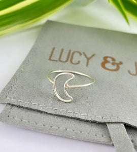Sterling Silver Moon Ring
