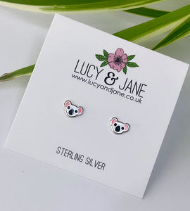 cute sterling silver koala bear earrings