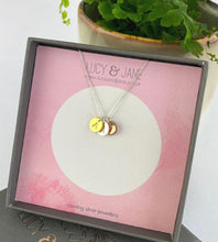 Load image into Gallery viewer, personalised three letter necklace in a gift box