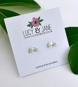 sterling silver rainbow earrings for children
