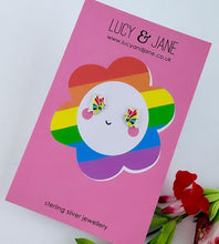 Load image into Gallery viewer, Sterling Silver Rainbow Butterfly Earrings