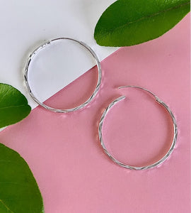 sterling silver medium sized sleeper hoops 25mm