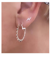 Load image into Gallery viewer, TOP SELLER! Sterling Silver Mini Star Hoops