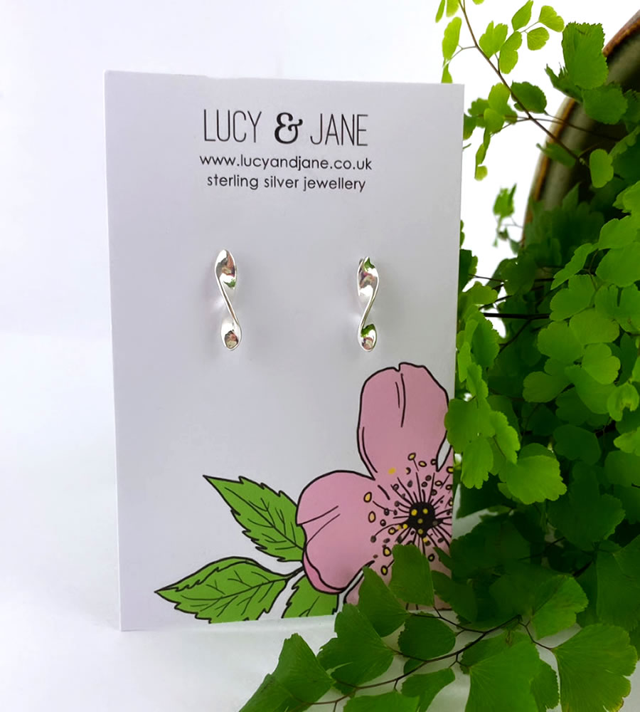 Sterling Silver Twist Earrings